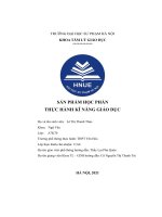 sản phẩm học phần thực hành kĩ năng giáo dục thpt yên hòa
