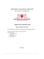 tiểu luận thiết kế cơ sở dữ liệu báo cáo bài tập lớn đề tài thiết kế cơ sở dữ liệu cho phần mềm quản lý bán hàng máy tính