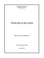 Tổng quan du lịch - Tài liệu lưu hành nội bộ - ThS Lê Quỳnh Chi