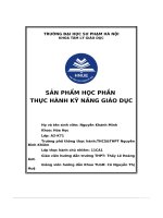 sản phẩm học phần thực hành kỹ năng giáo dục trường phổ thông thực hành thcsthpt nguyễn bỉnh khiêm