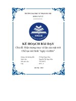 Kế Hoạch Bài Dạy Hiện Tượng Mọc Và Lặn Của Mặt Trời Chế Tạo Mô Hình “Ngày Và Đêm”.Pdf