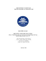 đề tài tình hình học tập trực tuyến của học sinh phổ thông việt nam dưới tác động của dịch covid 19