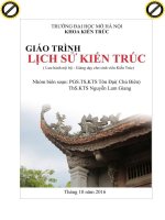 Giáo trình lịch sử kiến trúc :  Lưu hành nội bộ - Giảng dạy cho sinh viên Kiến Trúc - PGS.TS,KTS Tôn Đại (Chủ biên), ThS.KTS Nguyễn Lam Giang