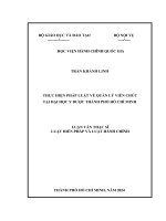 thực hiện pháp luật về quản lý viên chức tại đại học y dược thành phố hồ chí minh