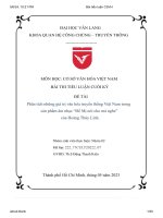 phân tích những giá trị văn hóa truyền thống việt nam trong sản phẩm âm nhạc để mị nói cho mà nghe của hoàng thùy linh