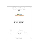 tiểu luận áo cáo assignmentdự án 1 pro1014 dự án xây dựng trang wep