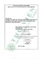 Luận văn thạc sĩ quản lý tài nguyên môi trường: Nghiên cứu hiệu quả kinh tế - mô trường của một số mô hình sử dụng đất ven biển tại xã Thái Đô, huyện Thái Thụy, tỉnh Thái Bình