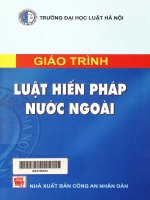 Giáo trình luật hiến pháp nước ngoài - Thái Vĩnh Thắng