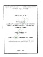 Luận văn thạc sĩ khoa học lâm nghiệp: Nghiên cứu đặc điểm tái sinh và động thái tái sinh của hệ sinh thái rừng lá rộng thường xanh vùng Tây Bắc