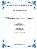 Tài liệu tham khảo: Tài chính phái sinh và quản trị rủi ro - Nguyễn Duy Linh