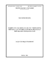 Luận văn thạc sĩ kinh tế: Nghiên cứu tác động của dự án:''Trồng rừng trên đất, cát ven biển Nam Trung Bộ (PACSA)