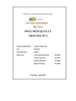 tiểu luận dự án 1 phần mềm quản lýtiệm trà sữa