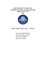 môn triết học mác lênin