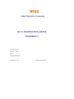 higher nationals in computing unit 14 business intelligence