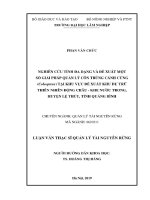 Luận văn thạc sĩ quản lý tài nguyên rừng: Nghiên cứu tính đa dạng và đề xuất một số giải pháp quản lý côn trùng bộ Cánh cứng (Coleoptera) tại khu vực đề xuất thành lập khu Dự trữ thiên nhiên Động Châu – Khe Nước Trong, huyện Lệ Thủy, tỉnh Quảng Bình