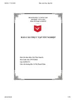 báo cáo thực tập ngành du lịch