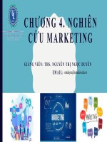 chương 4 nghiên cứu marketing