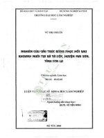 Luận văn thạc sĩ khoa học lâm nghiệp: Nghiên cứu cấu trúc rừng phục hồi sau khoanh nuôi tại xã Tà Hộc, huyện Mai Sơn, tỉnh Sơn La