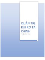 Tài liệu tham khảo: Quản trị rủi ro tài chính - Hồ Công Hưởng