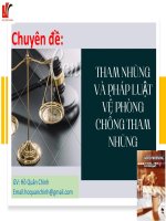 chuyên đề tham nhũng và pháp luật về phòng chống tham nhũng