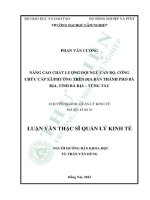 Luận văn thạc sĩ quản lý kinh tế: Nâng cao chất lượng đội ngũ cán bộ, công chức cấp xã/phường trên địa bàn thành phố Bà Rịa, tỉnh Bà Rịa - Vũng Tàu