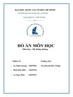 đồ án môn học môn học hệ thống nhúng