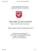 tiểu luận cơ sở văn hoá việt nam v1