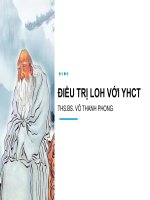 bài giảng điều trị mãn dục nam loh với y học cổ truyền