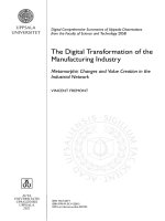 The digital transformation of the manufacturing industry: Metamorphic changes and value creation in the industrial network - Vincent Fremont