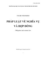 Tài liệu tham khảo: Pháp luật về nghĩa vụ và hợp đồng - Obligation and contract law - Nguyễn Kiên Bích Tuyền