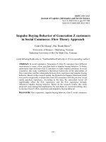 Impulse buying behavior of generation Z customers in social commerce: Flow theory approach