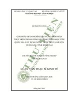 Luận văn thạc sĩ kinh tế: Giải pháp giảm nghèo bền vững, góp phần thực hiện thành công chương trình mục tiêu quốc gia xây dựng nông thôn mới tại huyện Xuân Lộc,tỉnh Đồng Nai