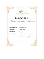 tiểu luận báo cáo dự án 1 xây dựng website bán nội thất online