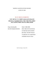 tiểu luận xây dựng và triển khai kế hoạchdigital marketing cho thương hiệumắt kính thời trang dreamer