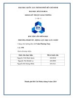 bài tập lớn môn học phương pháp số động lực học lưu chất