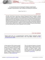 Doctoral Thesis: A requirements-driven framework bridging model-based strategic representations with software development practices