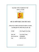 đồ án môn học chi tiết máy tính toán thiết kế hệ dẫn động cơ khí loại hộp giảm tốc bánh răng trụ một cấp