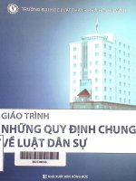 Giáo trình những quy định chung về luật dân sự - Chế Mỹ Phương Đài