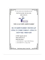 Dự Án Khởi Nghiệp Thành Lập Công Ty Tnhh Vnhelp - Công Ty Giúp Việc Theo Giờ.pdf