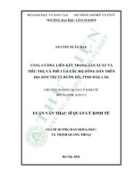 Luận văn thạc sĩ quản lý kinh tế: Tăng cường liên kế trong sản xuất và tiêu thụ cà phê của các hộ nông dân trên địa bàn thị xã Buôn Hồ, tỉnh Đăk Lăk