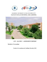 AUN - QA self-assessment report: Bachelor of accounting / Đặng Đình Tân, Ông Văn Năm