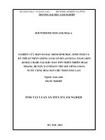 Tóm tắt luận án tiến sĩ lâm nghiệp: Nghiên cứu một số đặc điểm sinh học, sinh thái và kỹ thuật nhân giống loài Gõ đỏ (Afzelia xylocarpa (Kurz) Craib) tại khu bảo tồn thiên nhiên Hoại Nhang, huyện Xaythany thủ đô Viên Chăn, nước CHDCND lào