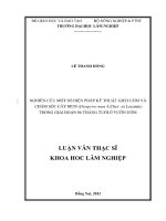 Luận văn thạc sĩ: Nghiên cứu một số biện pháp kỹ thuật gieo ươm và chăm sóc cây Mun (Diospyros mun A.Chev,ex Lecomte) trong giai đoạn 06 tháng tuổi ở vườn ươm