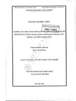 Luận văn thạc sĩ khoa học lâm nghiệp: Nghiên cứu khả năng tích lũy cacbon của một số mô hình rừng Luồng (Dendrocalamus membranaceus Munro) gây trồng tại tỉnh Thanh Hóa