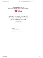 cơ sở văn hóa việt nambài thu hoạch chuyến tham quanbảo tàng lịch sử việt nam