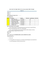 bài tập tuần học phần lí luận dạy học môn tin học