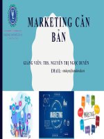 chương 1 tổng quan về marketing - Môn marketing căn bản