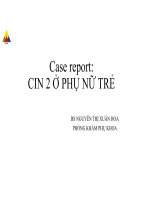 Case report: CIN 2 Ở PHỤ NỮ TRẺ