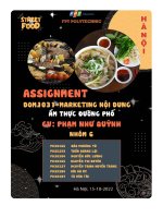 tiểu luận marketing nội dung ẩm thực đường phố