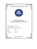 đề cương ôn tập học phần triết học mác lênin